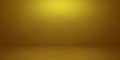 Yellow abstract gradient wall and empty studio room background Royalty Free Stock Photo