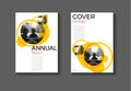 Yellow abstract layout background modern cover design modern boo Royalty Free Stock Photo