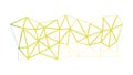 Yellow Abstract Low Poly Geometric Network Outline, vector design Generative AI Royalty Free Stock Photo