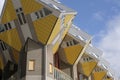 Yellow abstract and modern Cube House in Rotterdam, Netherlands