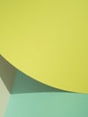 yellow abstract paper shapes with shadow. High quality photo