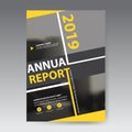 Ã Â¸Â±Yellow abstract square annual report Brochure design template vector. Business Flyers infographic magazine poster.Abstract