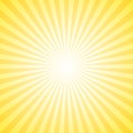 Yellow abstract sun burst background - gradient sunlight vector graphic from radial stripes Royalty Free Stock Photo