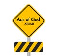 Act of god Ahead Sign Royalty Free Stock Photo
