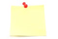 Yellow adhesive note Royalty Free Stock Photo