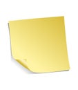 Yellow Adhesive Note Royalty Free Stock Photo