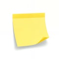 Yellow Adhesive Note Isolated on White Background Royalty Free Stock Photo