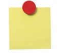 Yellow adhesive note Royalty Free Stock Photo