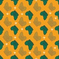 Yellow African Map vector repeat pattern background design Royalty Free Stock Photo