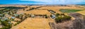 Yellow agricultural fields and pastures in Australian outback. Royalty Free Stock Photo