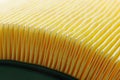 Yellow air filter for car engine Royalty Free Stock Photo