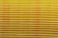 Yellow air filter for car engine Royalty Free Stock Photo