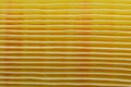 Yellow air filter for car engine Royalty Free Stock Photo