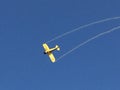 Yellow aircraft in Canadian SkyHawks Airshow Royalty Free Stock Photo