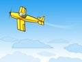Yellow airplane Royalty Free Stock Photo