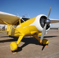 Yellow airplane Royalty Free Stock Photo