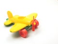 Yellow airplane Royalty Free Stock Photo