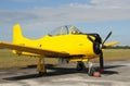 Yellow airplane Royalty Free Stock Photo