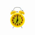 Yellow alarm clock