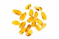 Yellow amber stones.