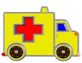 Yellow ambulance,