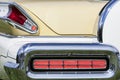 Yellow American vintage car, rear view Royalty Free Stock Photo