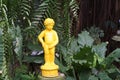 Yellow angle stone sculpture decoration item in the garden with