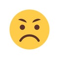 Yellow Angry Cartoon Face Emoji People Emotion Icon