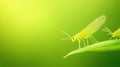 A Yellow Aphids on a Leaf Royalty Free Stock Photo