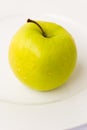 Yellow apple-close up-on the p Royalty Free Stock Photo