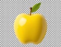 Yellow Apple with Leaf Royalty Free Stock Photo