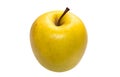 Yellow apple on thee white background