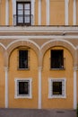 Yellow arches in Seville, Spain, Europe Royalty Free Stock Photo