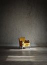 Yellow armchair Royalty Free Stock Photo
