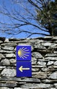 The yellow arrow of the Camino indicates the direction you should take on the Camino de Santiago.