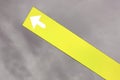 Yellow arrow signal Royalty Free Stock Photo