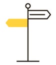 yellow arrow signal Royalty Free Stock Photo