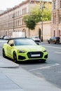 Yellow Audi Cabrio Royalty Free Stock Photo