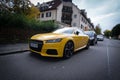 Yellow Audi TT Car in Germany