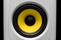 Yellow audio speaker Royalty Free Stock Photo