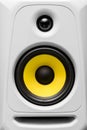 Yellow audio speaker Royalty Free Stock Photo