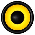 Yellow audio speaker Royalty Free Stock Photo