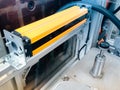 yellow automatic sensor install in machine or area need to safety control