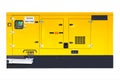 Yellow Auxiliary Diesel Generator for Emergency Electric Power. Royalty Free Stock Photo