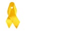 Yellow awareness ribbon on white background. The suicide problem Royalty Free Stock Photo