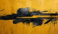 a yellow background with black strokes, in the style of dark compositions, striped compositions, bold graphic style