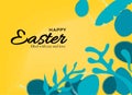 yellow background easter greeting card christianity greeting green egg card