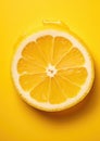 Yellow background fruit vitamin fresh citrus juicy lemon food healthy slice