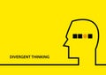 Yellow Background Mind Divergent Thinking Royalty Free Stock Photo