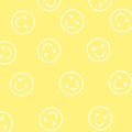 yellow background smiling face. Emoji background. Vector illustration. EPS 10. Royalty Free Stock Photo